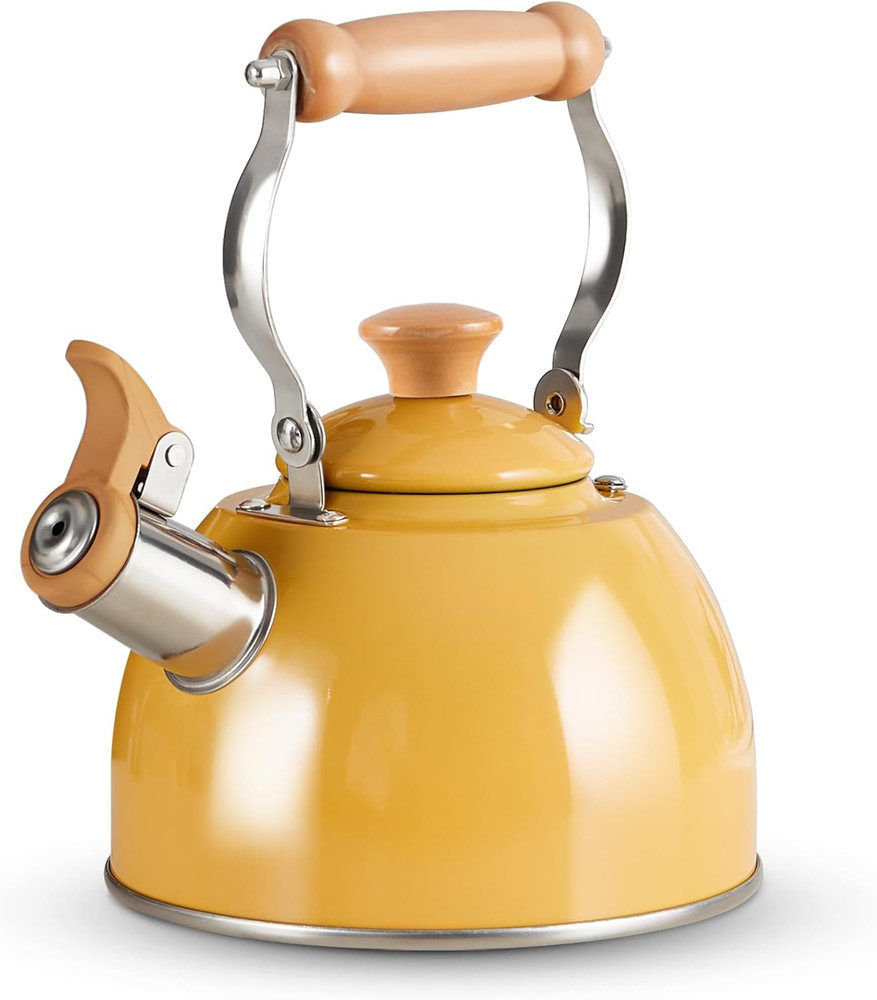 Tea Kettle, Tea Pot with Cool Touch Ergonomic Handle, Teapot  Grade Stainless St