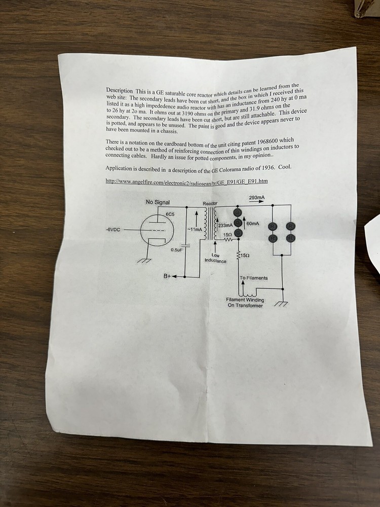 vintage GE GENERAL ELECTRIC E-91