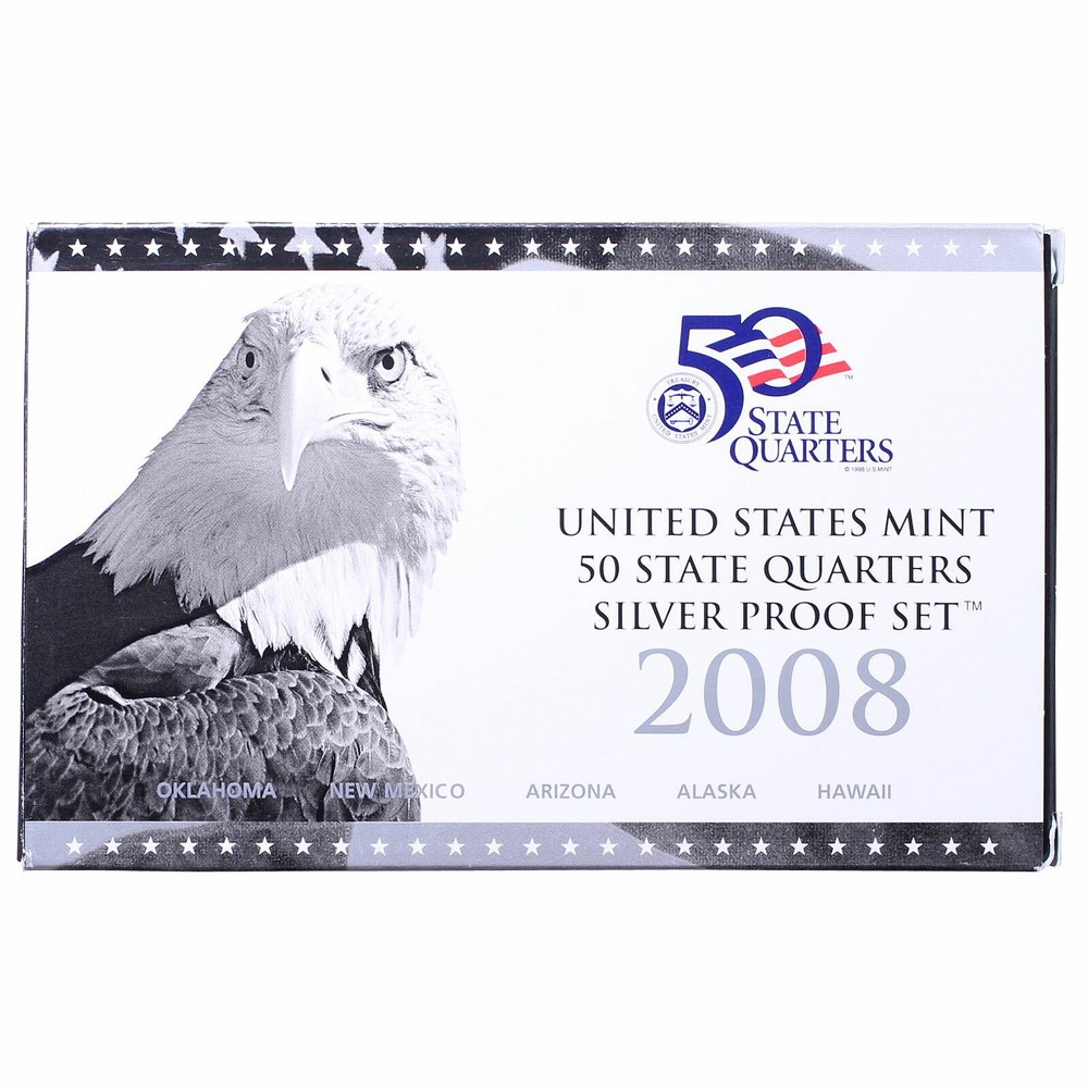Empty Packaging Replacement Silver Quarter PS Box & COA No Coins 2008
