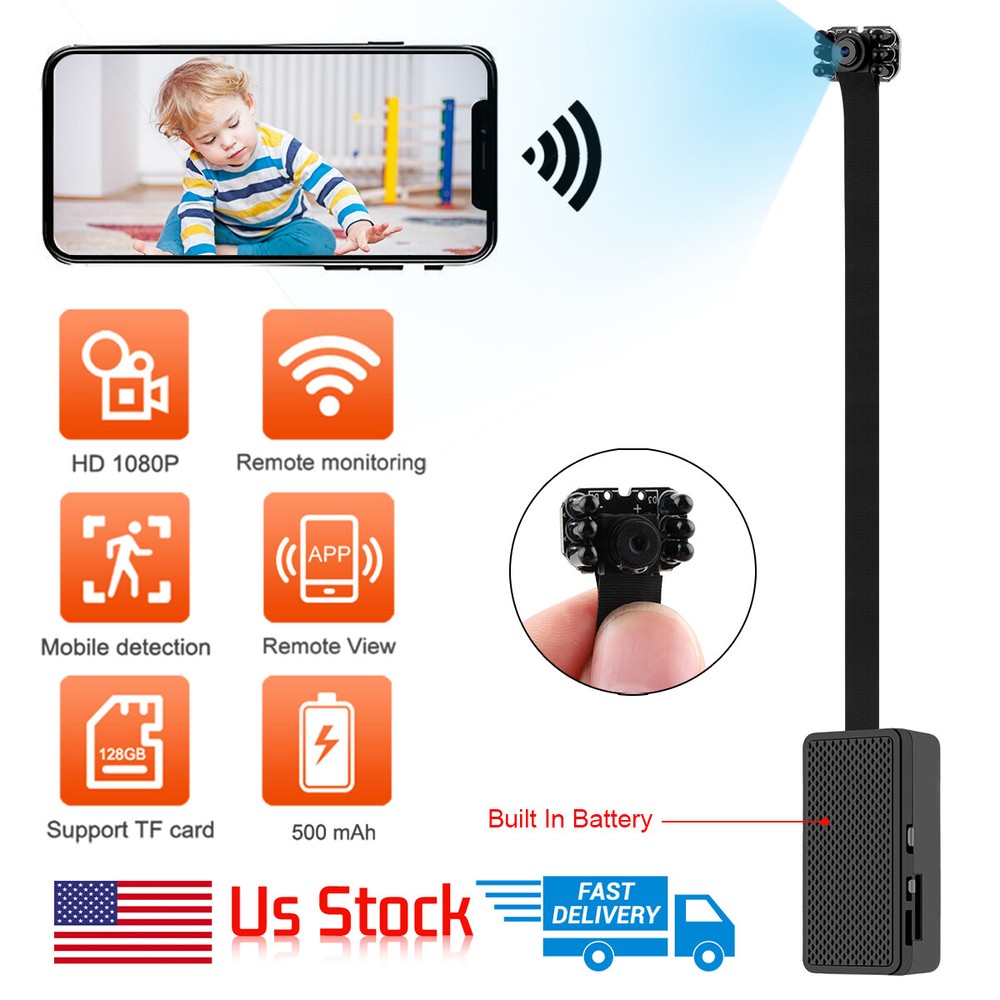 Wireless WiFi 4K 1080p HD small Security Camera DIY Screw Mini  DVR