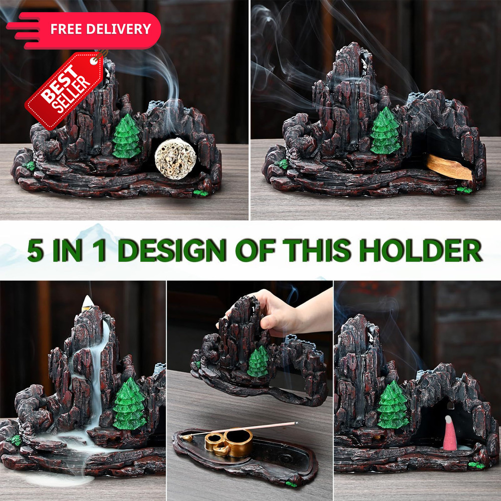 Zvaiuk Mountain Waterfall Incense Burner，Backfall Burner