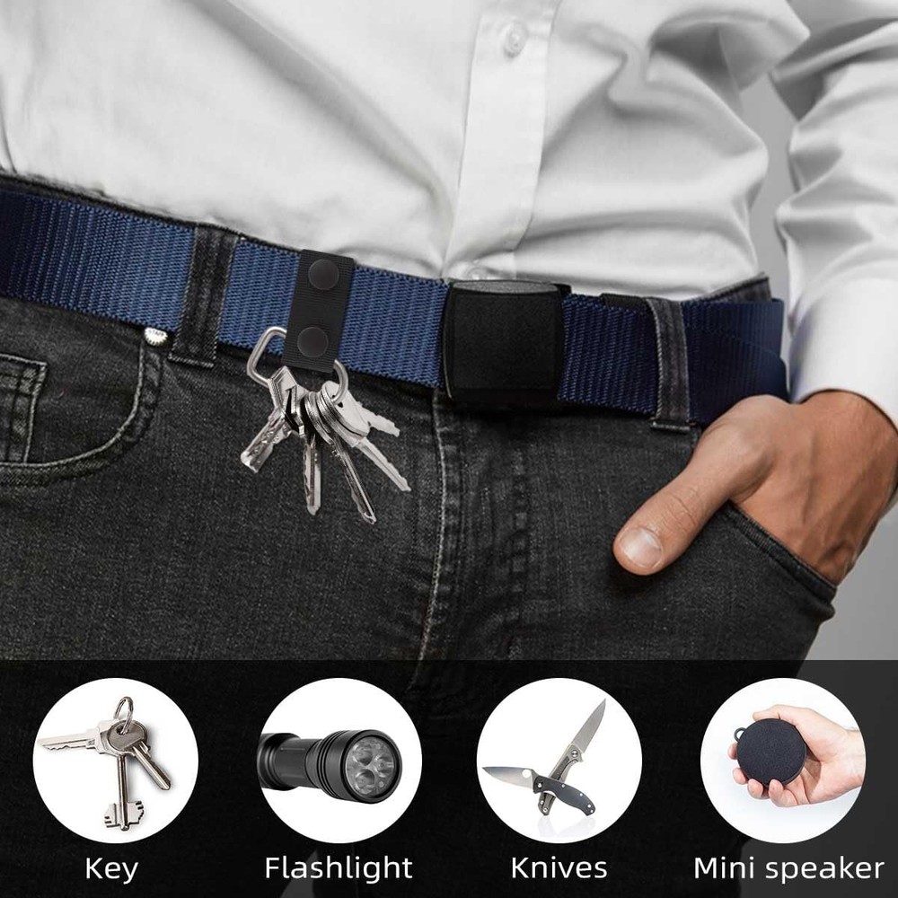 4 Pcs Duty Belt Keepers with Double Snaps