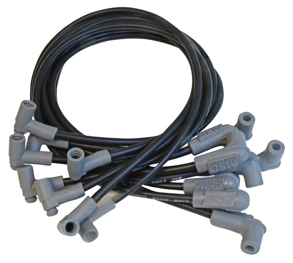MSD 35603 Super Conductor Spark Plug Wire Set, Black