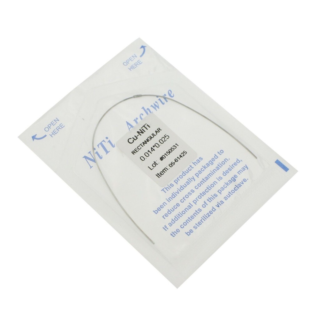 Dental Orthodontic Super Elastic Arch Wire Cu-NiTi Rectangular Stop Preformed