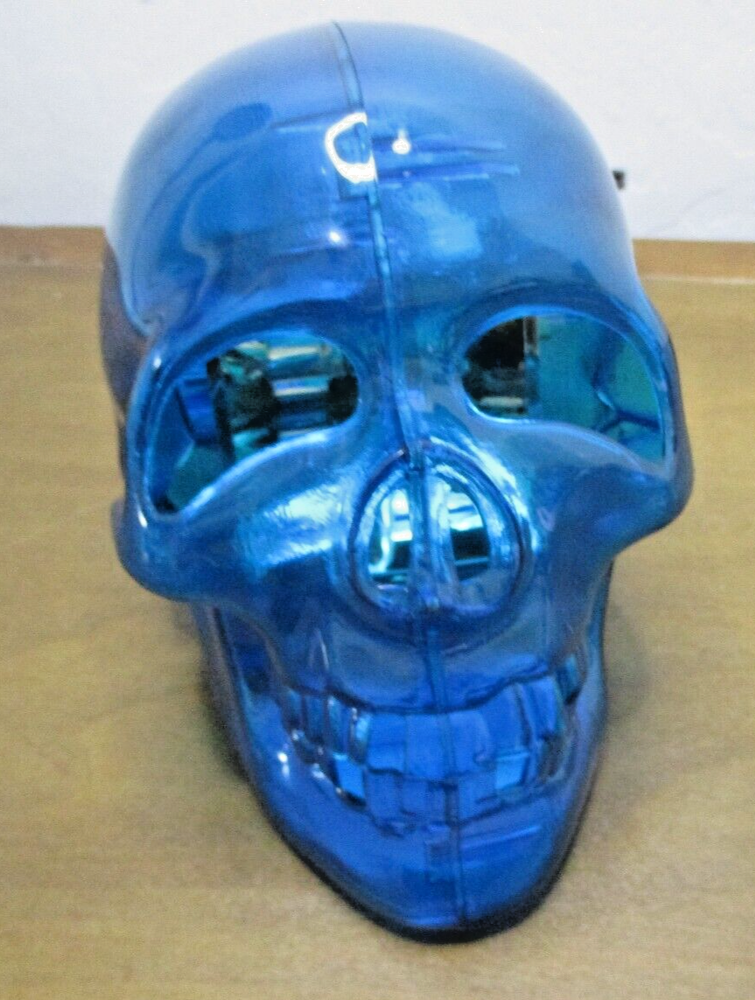 Unique! Strobe Light Skull! Blue Translucent! With Adjustable Strobe! 110 Volt