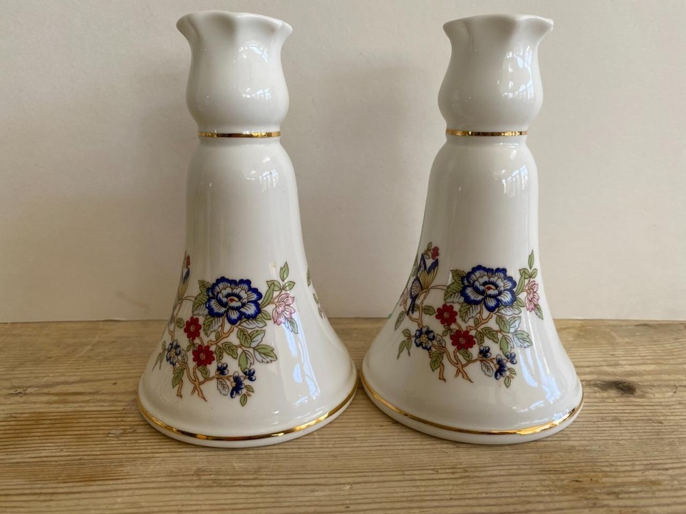 Pair Tara Harmony Candlesticks EUC Made Ireland SHIP Free