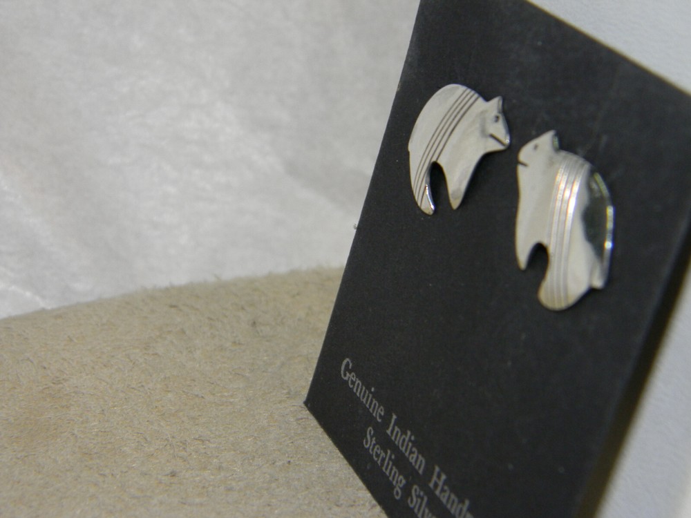 Tomas Singer Sterling Silver Bear Earrings NWT