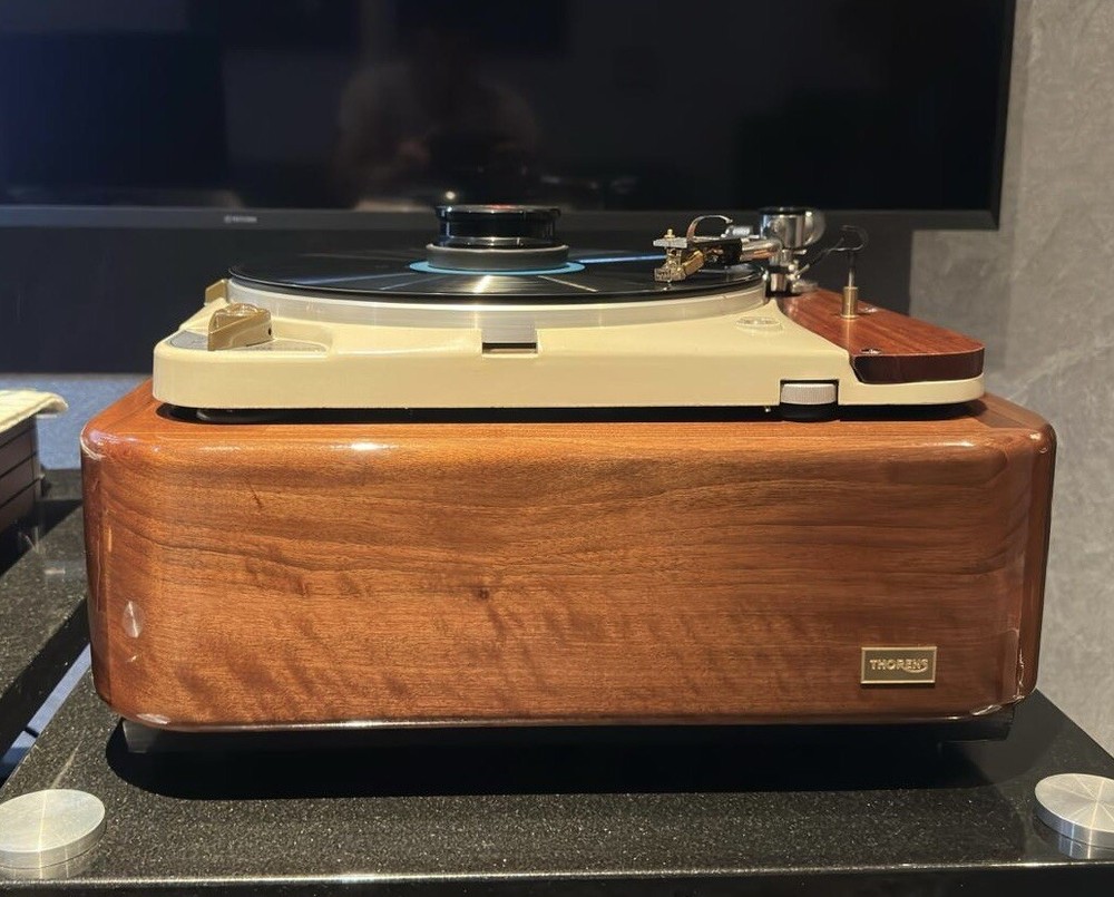 Thorens TD 124 Plinth Plinth Rounded Solid Wood Turntable Plinth