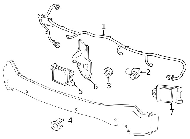 Genuine GM Park Sensor Bracket 85517779