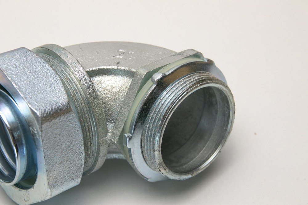 Liquidtight 2" Threaded Flex EMT Conduit 90-deg Connector - 2 pack - Appleton