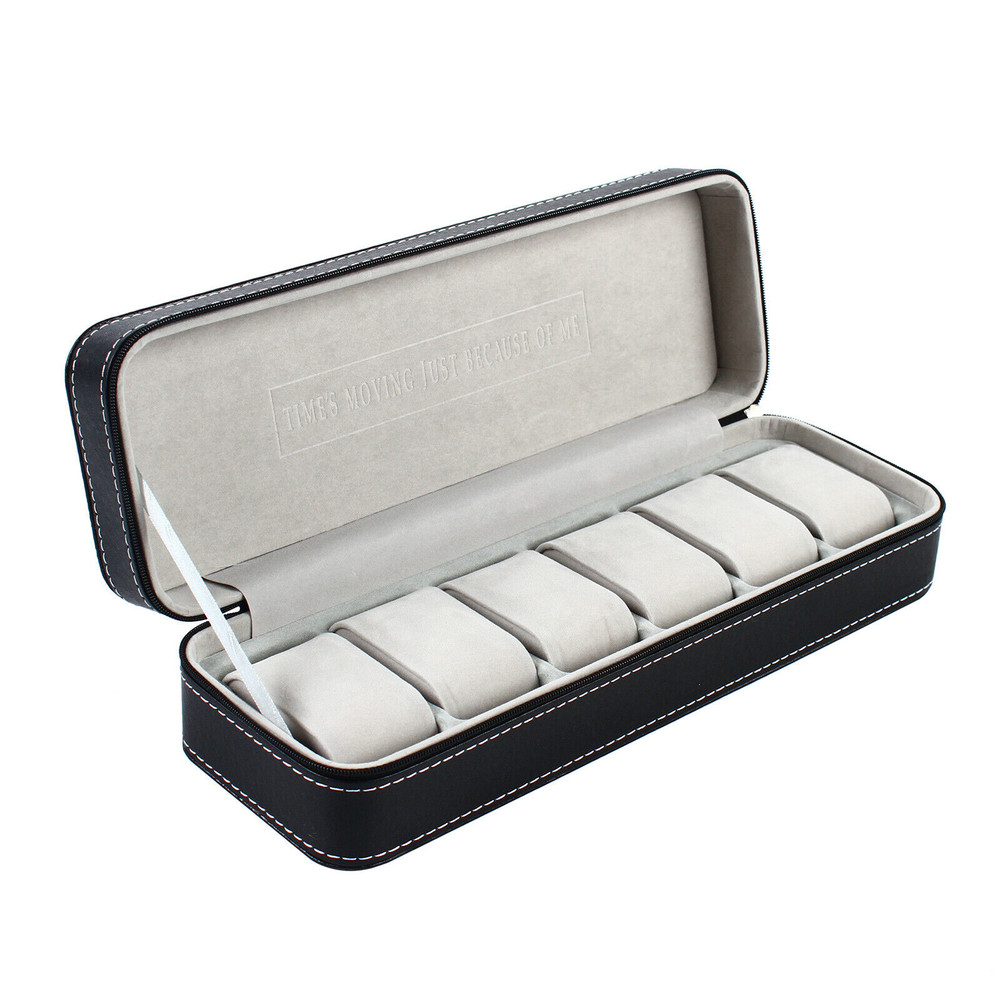New Multiple Sizes Watch Display Case Storage Box Case | Leather Rounded Corner
