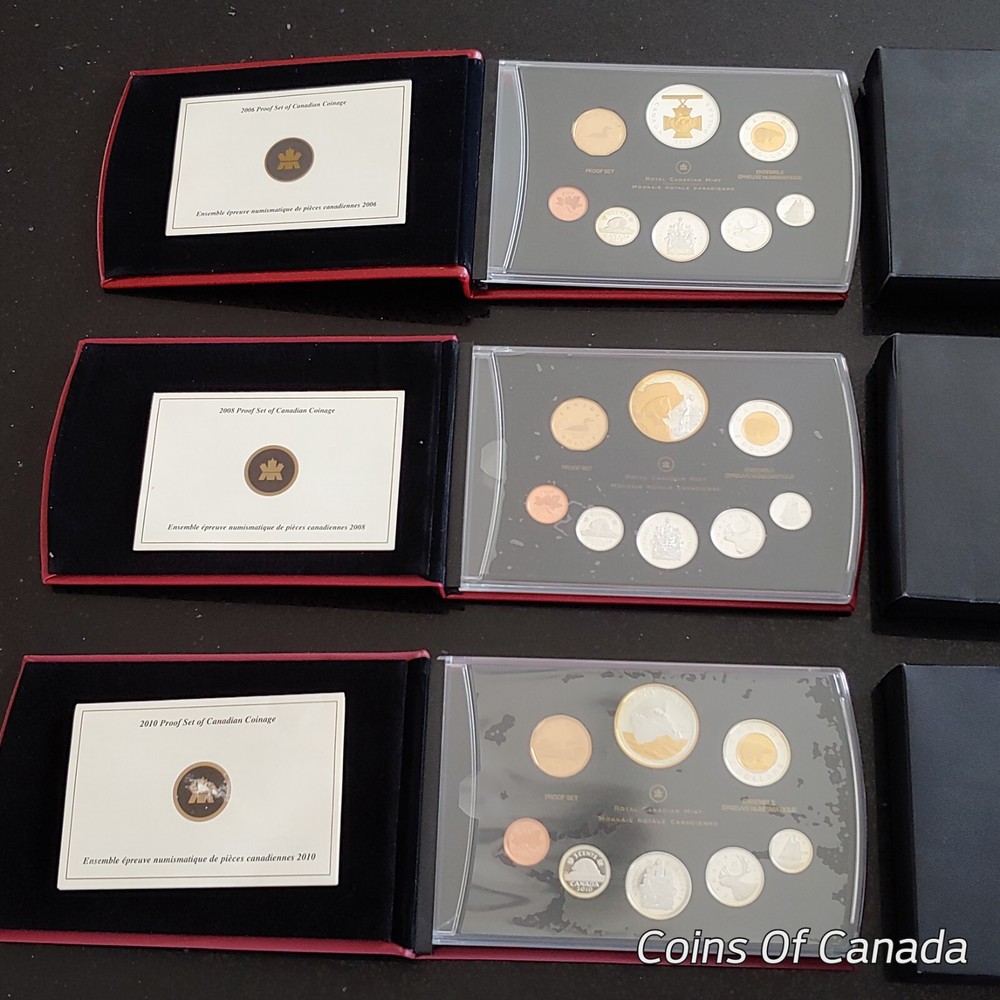 Collection - 7 Canada Silver Proof Sets Every Year From 2006-2012 #coinsofcanada
