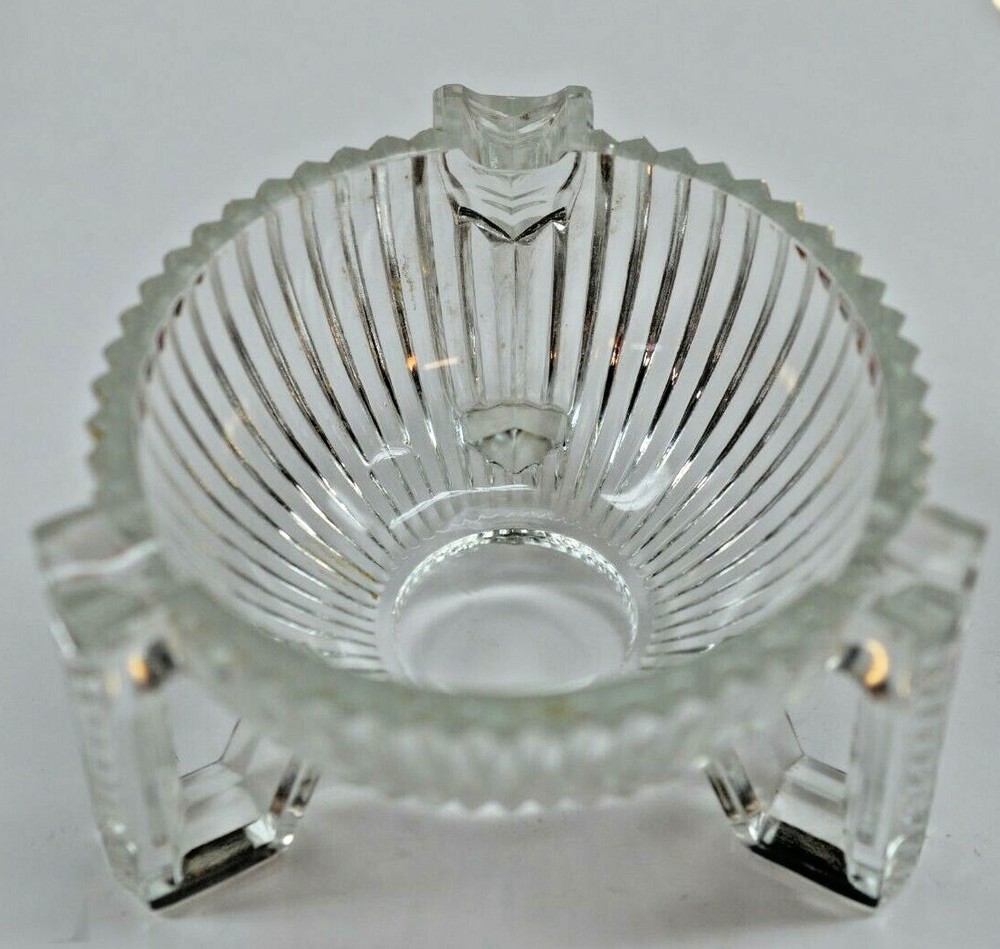 CRYSTAL CUT THREE BUTT ASHTRAY