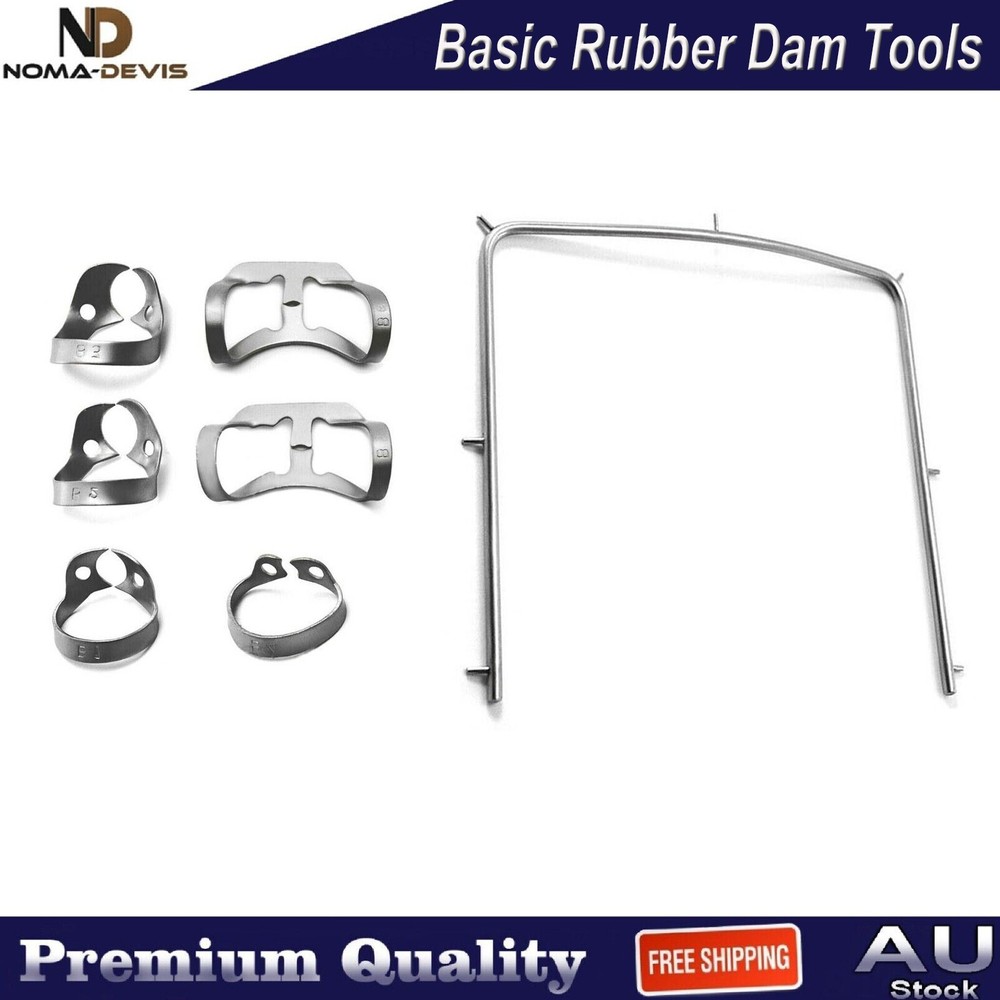 Dental Rubber Dam Clamps Tissue Premolar Retractor Endodontic Tools With Frame