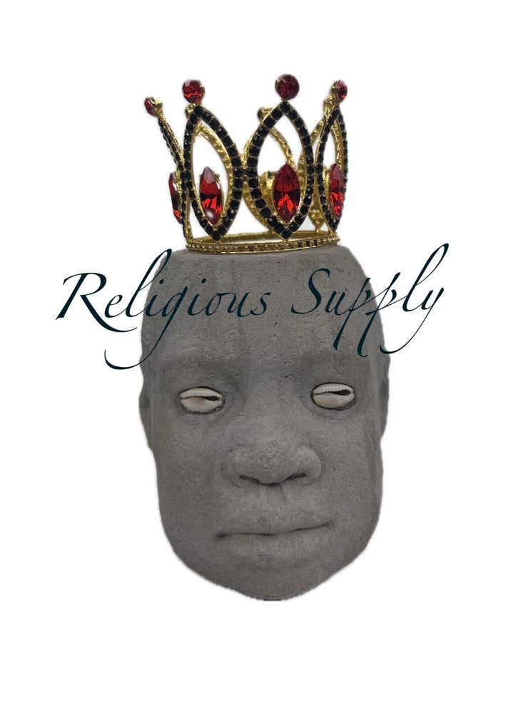 Elegua head  Corona / Cabeza De Elegua statue