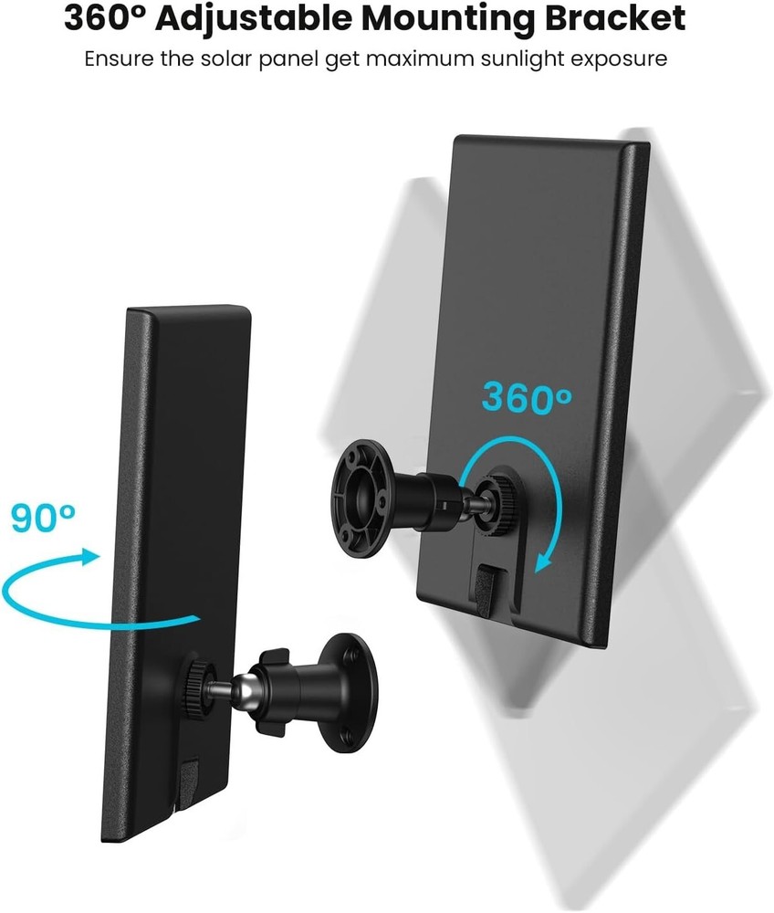 ieGeek Type-C Solar Panel for Outdoor Security Camera Home Battery CCTV System