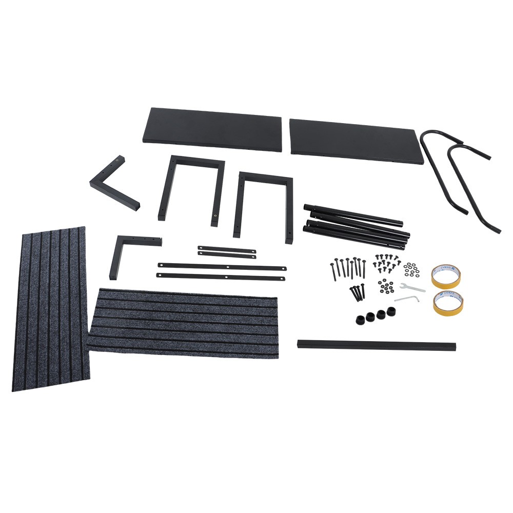 For 2 Step RV Steps with 2 Handrails w/Step Mat 660 lbs Load Capacity