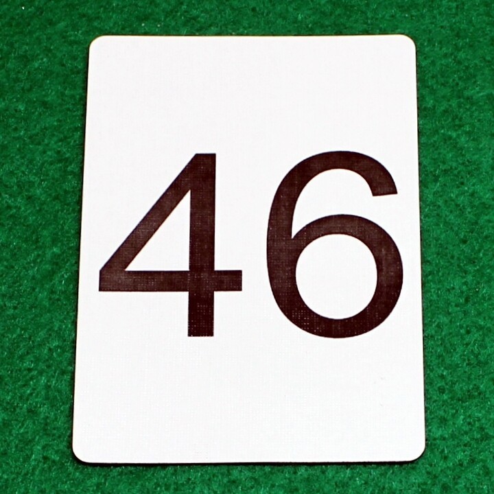 Number 46, Bicycle Printed Gaff Card, Blue