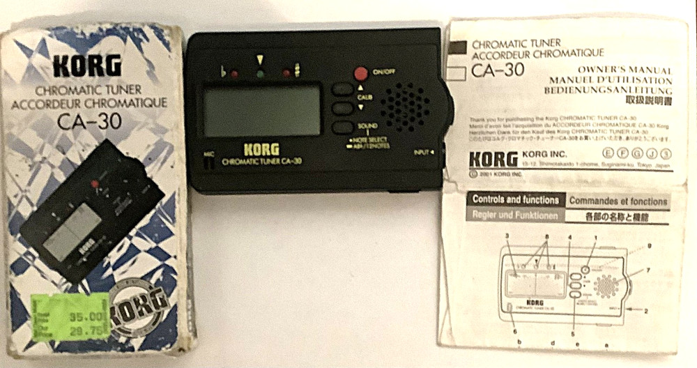KORG Chromatic Tuner CA-30 - Tested / Working - Includes Box + Instructions