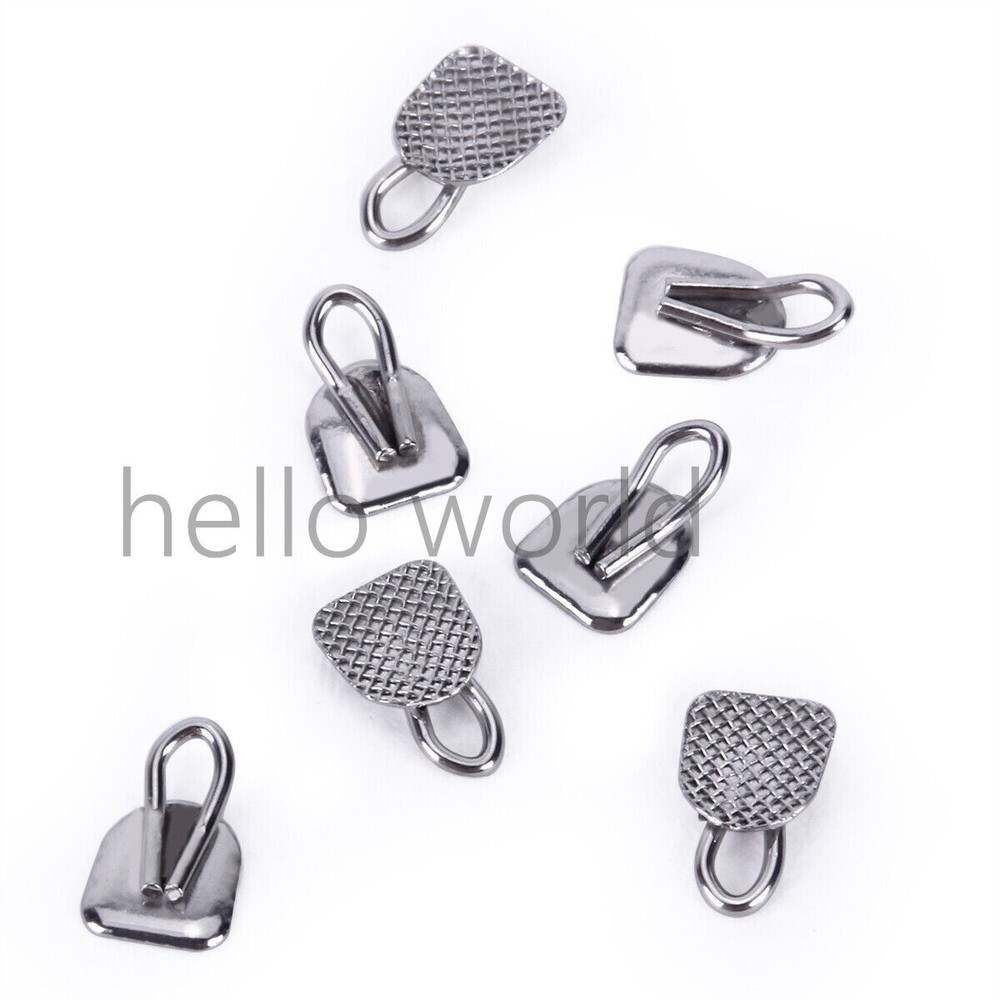 5 Bag Dental Orthodontic Buttons Traction Hook Rectangular Base Bondable