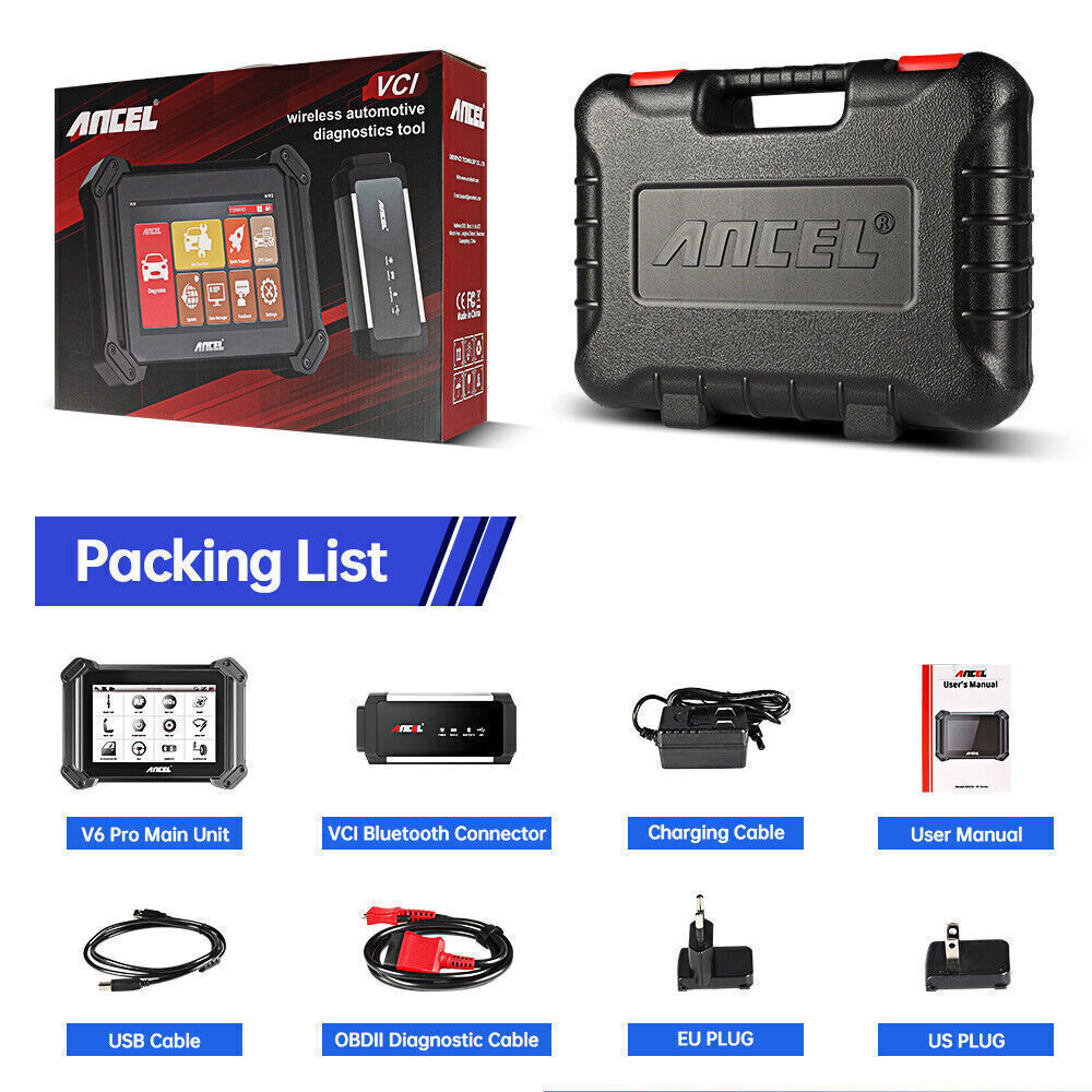 ANCEL V6 PRO Auto Full System Diagnostic Scanner Bidirectional Key Program Tool