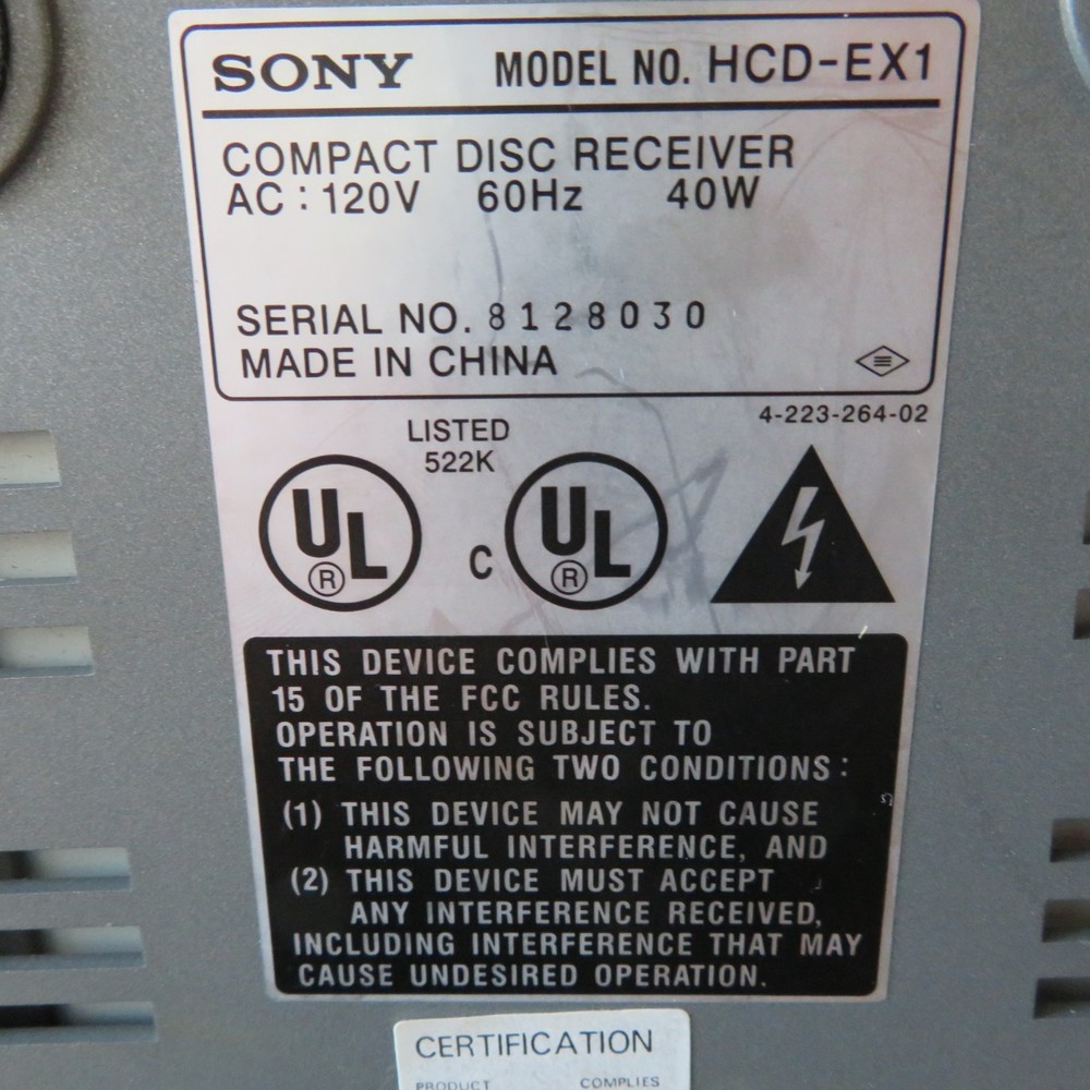 Sony CMT-EX1 Micro Stereo Radio CD Player