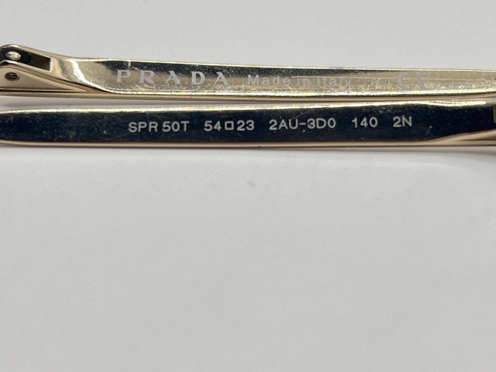 2496 - PRADA Spr50t SILVER BOTH TEMPLES AUTHENTIC