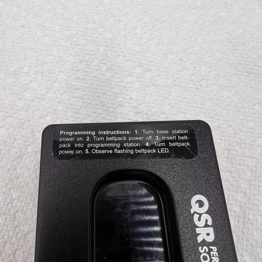 QSR Performance Solutions Drive Thru Belt Pack Programming Station Dock HME