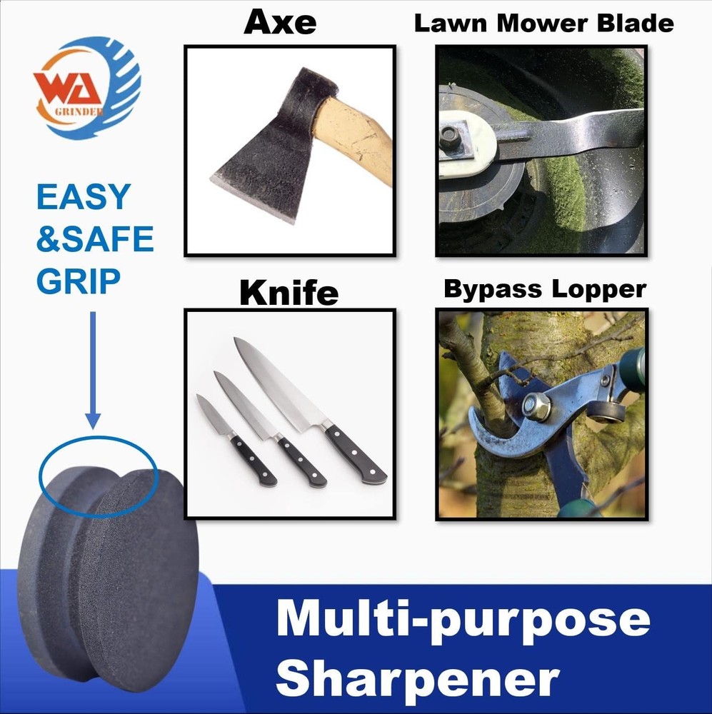 4" Dual Grit Axe/Hatchet Silicon Carbide Sharpener Multipurpose Sharpening St...