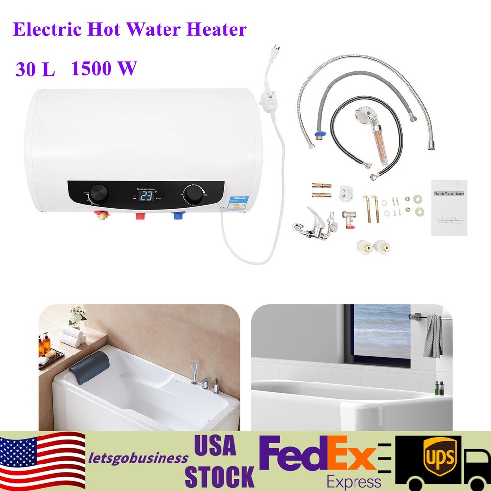 35L Electric Hot Water Heater Warmer Heating Heat Tank Bathroom Shower House