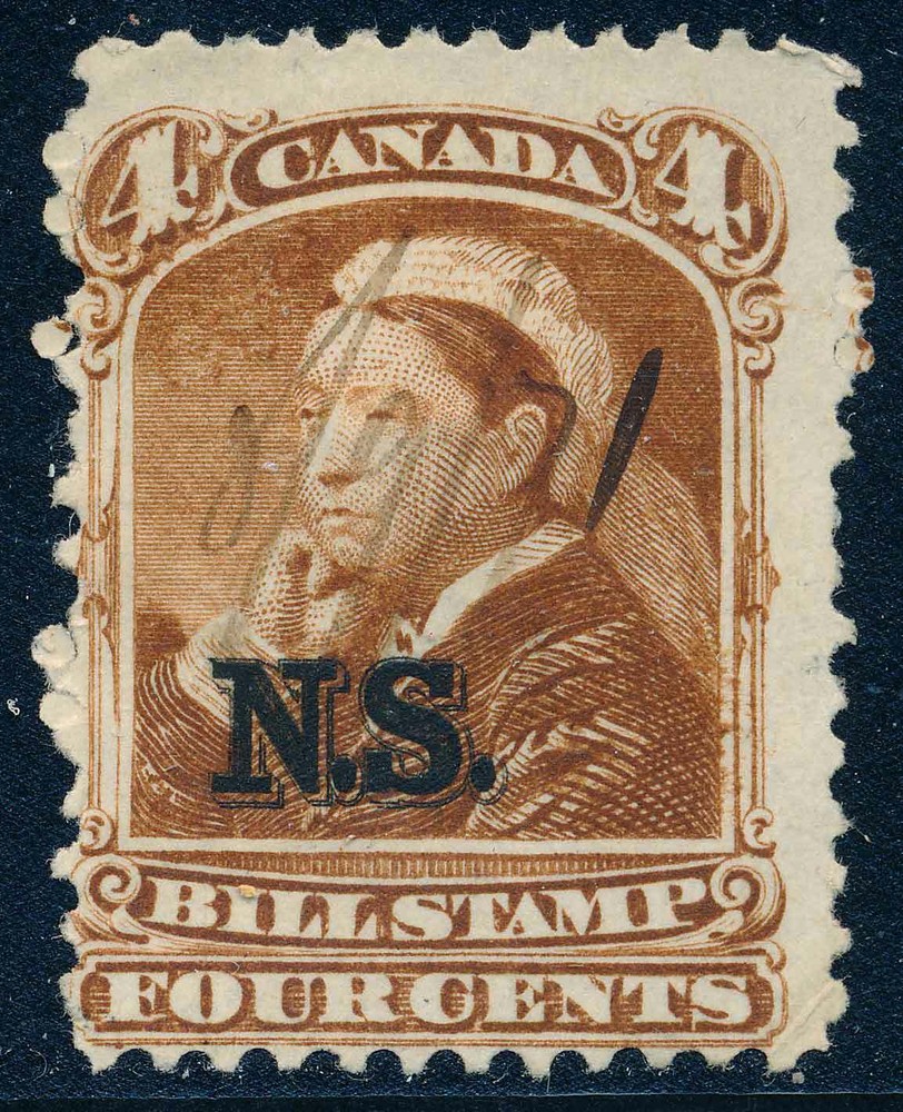 NSB5 Canada, Nova Scotia Bill Stamp 1868 used