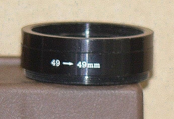 Generic 49mm Screw-In Lens Adapter with Retaining Ring