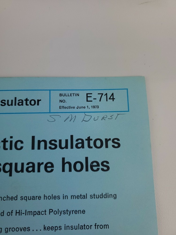 Greenlee Model 714 715 Insulator 709 710 Stud Punch Sales Flyer Advertisement