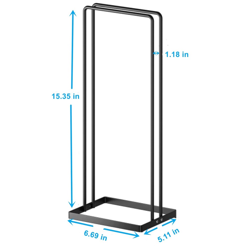 Hanger Stacker 2 Pack, Clothes Holder Organizer for 2 Black