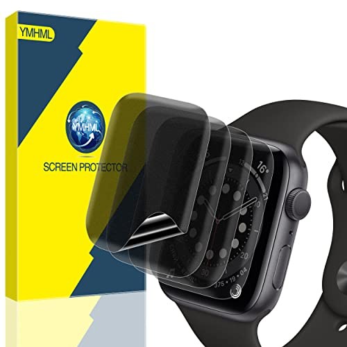 [ 4 Pack Privacy Screen Protector Compatible for Apple Watch SE 44mm Black