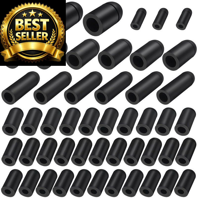 Rubber Vacuum Caps Plug Kit, 63 PCS Assorted Plugs Hose Black, Black