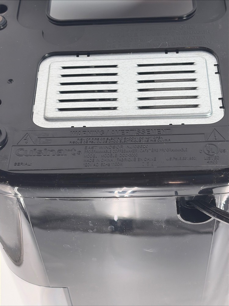 Cuisinart DCC-3000 12-Cup Programmable On Demand Ground Coffee Maker Works!