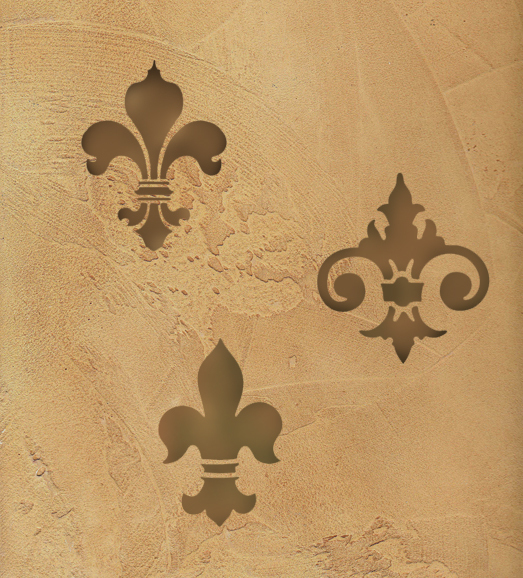 Fleur-De-Lis Stencil Kit - 3-Piece - Reusable Stencils for DIY Home Improvements