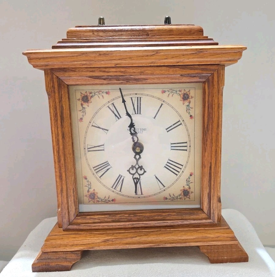 Wooden Frame Sunset Time Quartz Clock