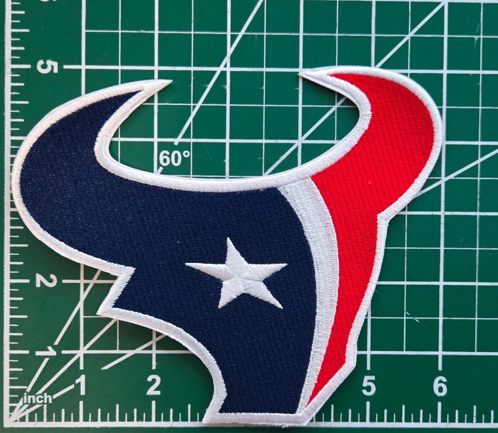 Houston Texans Big 6" Iron On Embroidered Patch ~FREE Tracking!