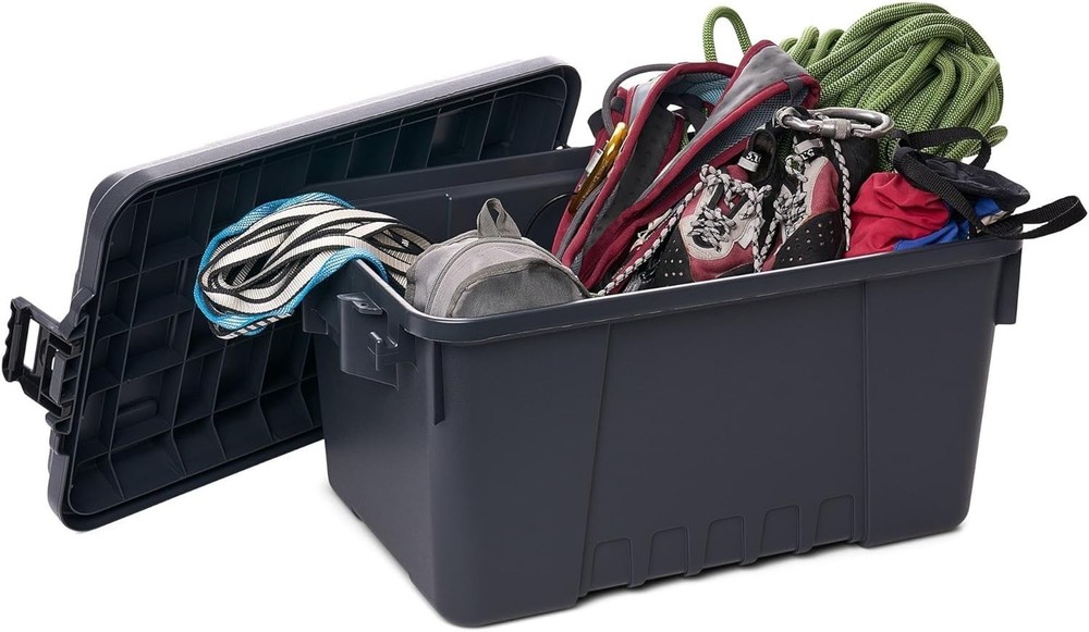 High-Impact Charcoal Storage Trunks - Modern Design for Efficient Organization