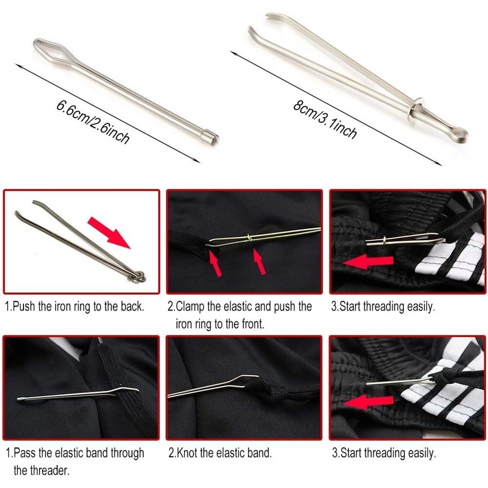 Drawstring Threader Replacement Set Sewing Turn Fabric Threader Tools for1850