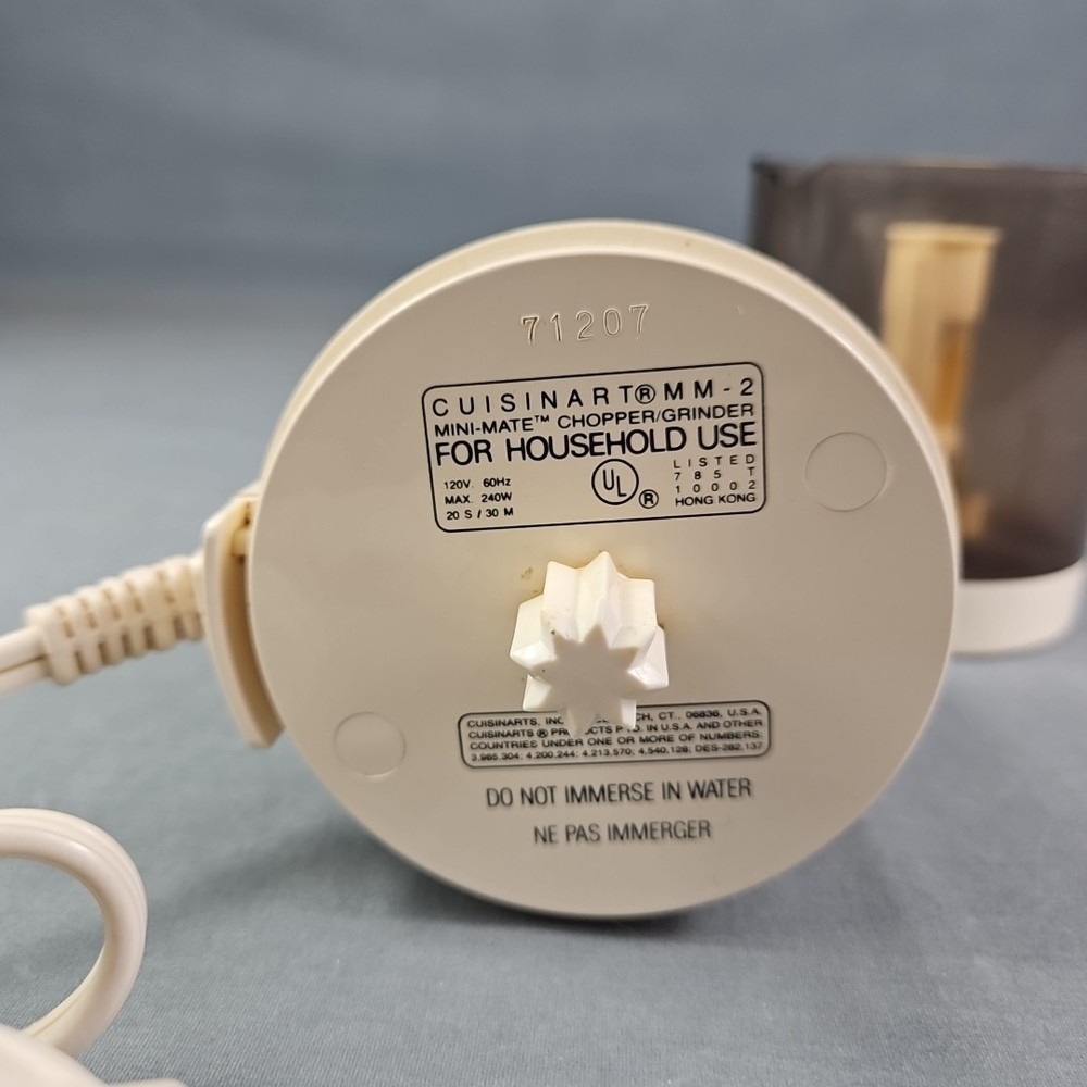 Cuisinart Mini-Mate Chopper Grinder Model MM-2 Tested & Working