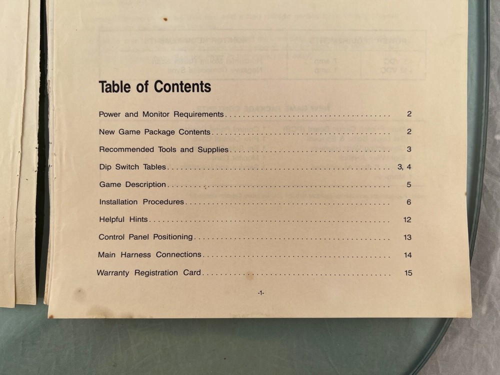 Strider Arcade Kit Instruction Manual New Game Package