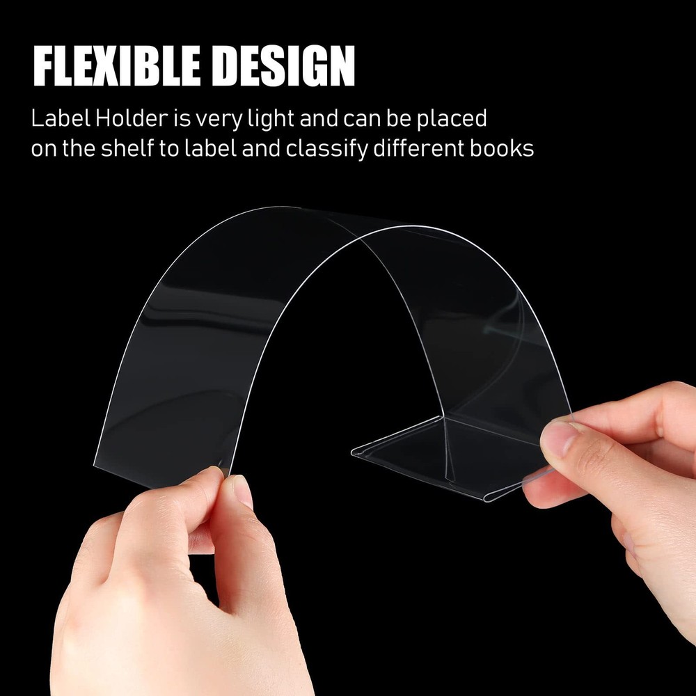 15 Pcs Moveable Shelf Label Holders Library Markers for Classroom Office Library