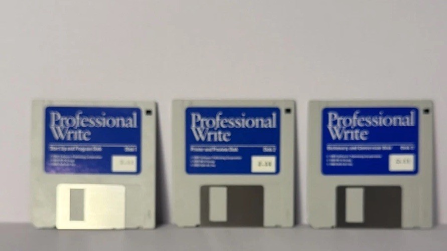 Vintage 1989 SPC Professional Write 2.1 Word Processing Software 3.5 5.25" Disks