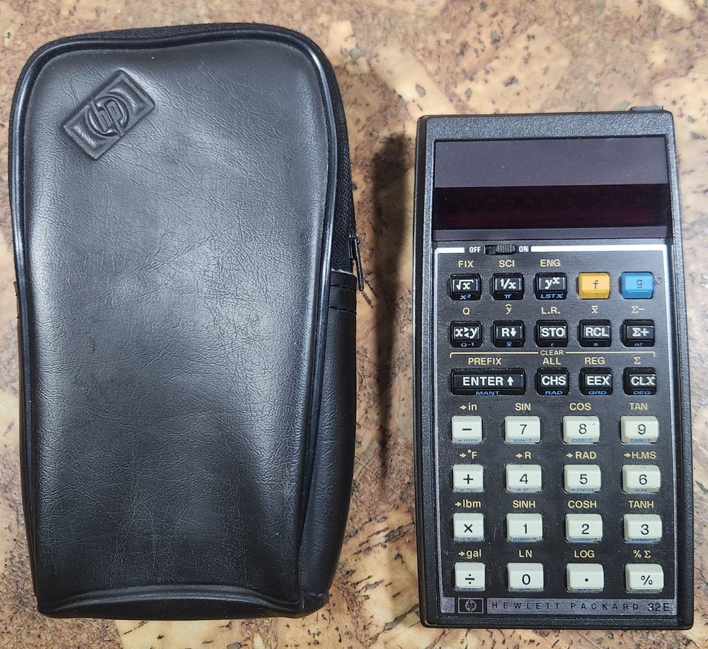 UNTESTED Hewlett-Packard HP 32E Scientific Calculator with case