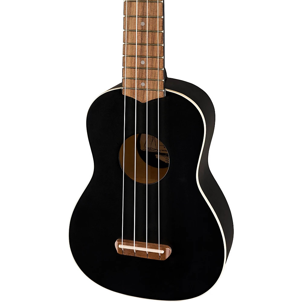 Fender Venice Soprano Ukulele Walnut Fingerboard Black
