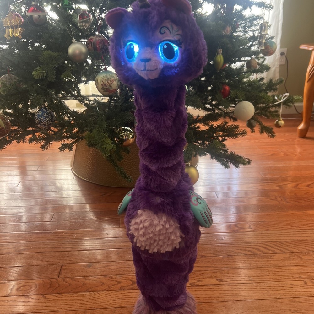 Hatchimals Llalacorn Interactive Purple Llama 32” EUC Tested Works No Egg