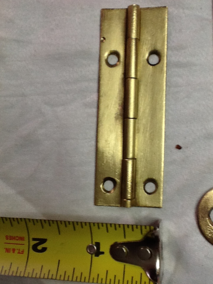 3 ASSORTED VINTAGE SOLID BRASS HINGES 051824g